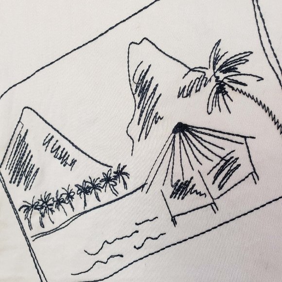 Hearts Of Palm Women's Tan Embroidered Button Down Lightweight Jacket Coat - Picture 12 of 16